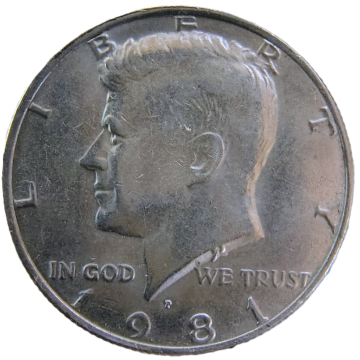 Kennedy Half Dollar 1981